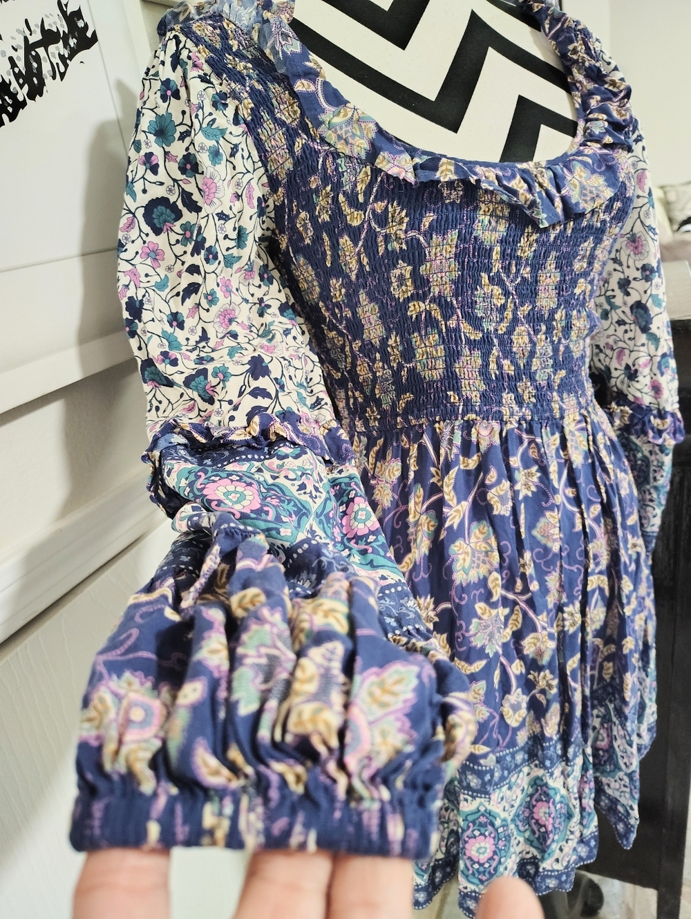 Spell $279 Clairvoyant Mini Dress Women's Small Bohemian Retro Vintage Vibes - Picture 8 of 12